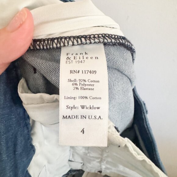 NWT Frank & Eileen Blue Wicklow Crop Jeans 4 - Picture 7 of 7